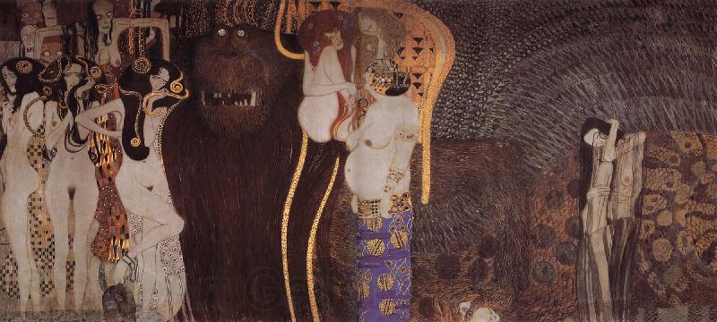 Gustav Klimt The Beethoven Norge oil painting art
